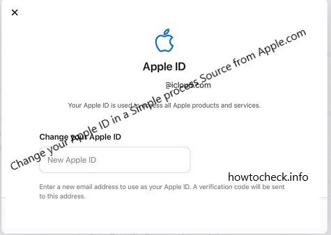 Change Your Apple ID online source from Apple.com Portal